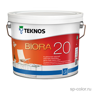 Teknos Biora 20 Краска интерьерная полуматовая краска для стен